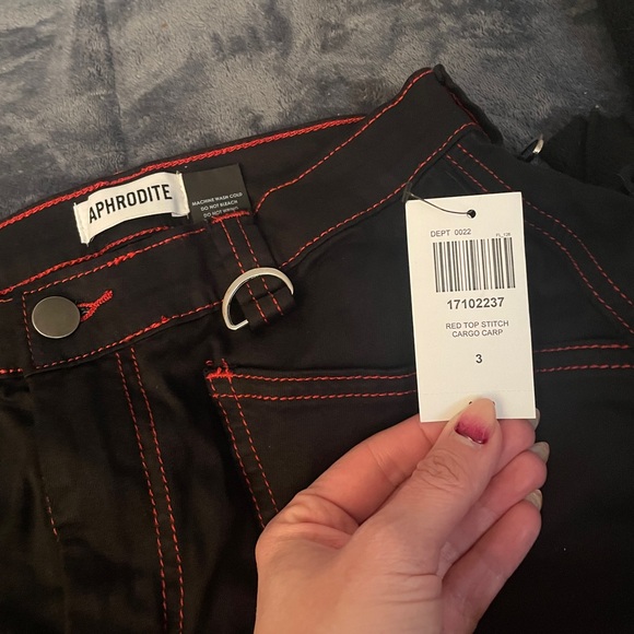 Aphrodite Red Stitch Carpenter Pants - Picture 4 of 4